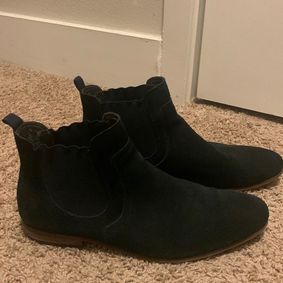 Men’s‎ RAIL Navy Blue Suede Chelsea Slip-on Boots Shoes 43 10 US - Picture 1 of 9